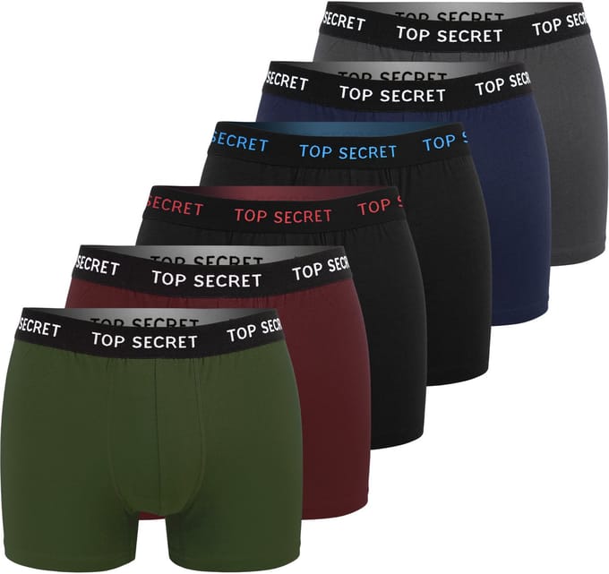 Top Secret Bokserki - Maat M - Katoen - 6 stuks