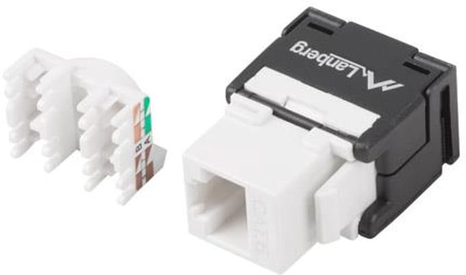 Lanberg Keystone - RJ45 UTP Cat.6a - 180° - Beznarzędziowy - LSA