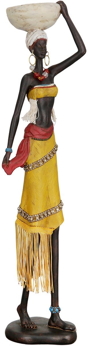 Decoratie beeld `Auma` Afrikaanse Vrouw, H 46cm