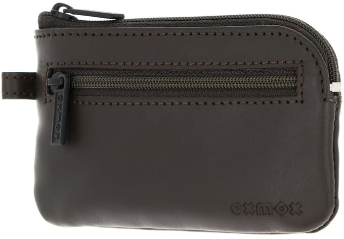 oxmox Leren sleutelgeval Leather Keyholder Pure 2.0 Embossed Brown donkerbruin