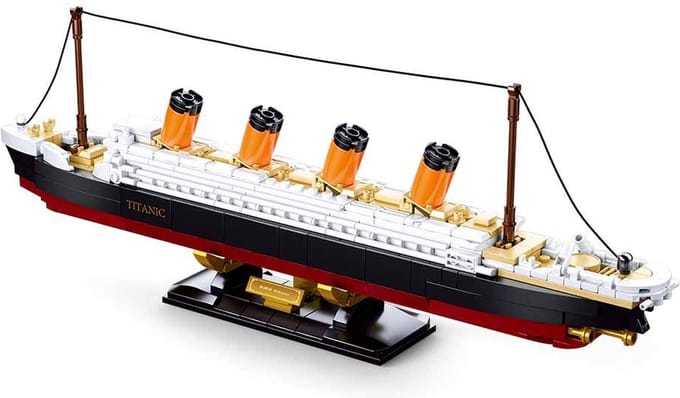 Sluban ModelBricks RMS Titanic schip bouwspeelgoed boot – Constructiespeelgoed modelbouw – bouwdoos met 481 bouwstenen – M38-B0835 vanaf 10 jaar