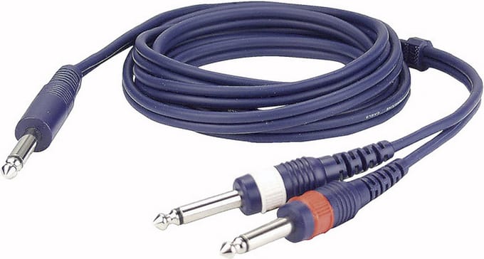 DAP kabel, Jack mono - 2 x Jack mono, 3m