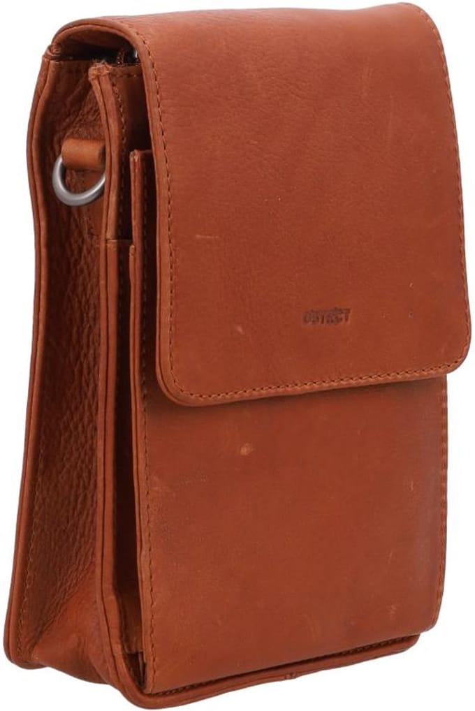 DSTRCT Preston Park Crossbodytas Kleine Dames - Leer - Cognac