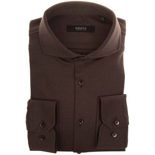 Desoto Luxury Overhemd Fine Luxury Jersey Bruin / male