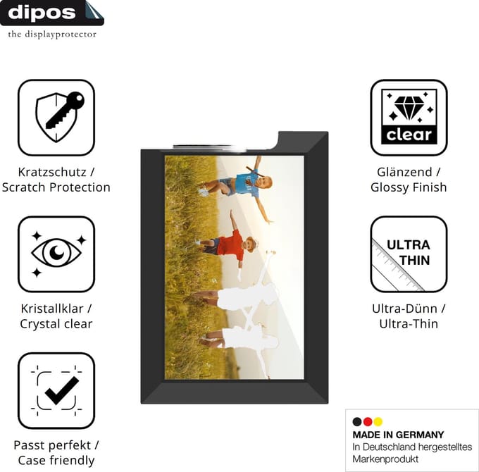 dipos – 2x Beschermfolie geschikt voor WONNIE Frameo 10.1 Zoll Digitaler Bilderrahmen | Krasbestendige & heldere Screenprotector Ultra-Thin