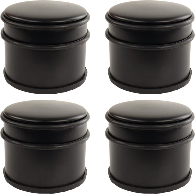 NORDIX Premium Deurstopper - Deurstoppers voor Binnen en Buiten - Deurstop - Deurbuffer - Set van 4 Stuks - 9x7.5cm - Mat Zwart - ALTO