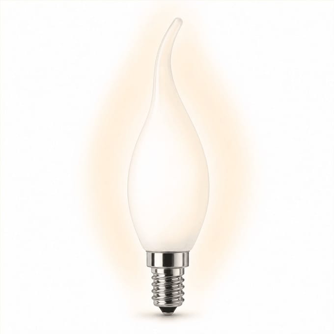 1x Tip-kaars Spaarlamp E14 - 7W - Warm Wit Licht (2700K) - 300 lm - 10 jaar - Niet Dimbaar - BXS35
