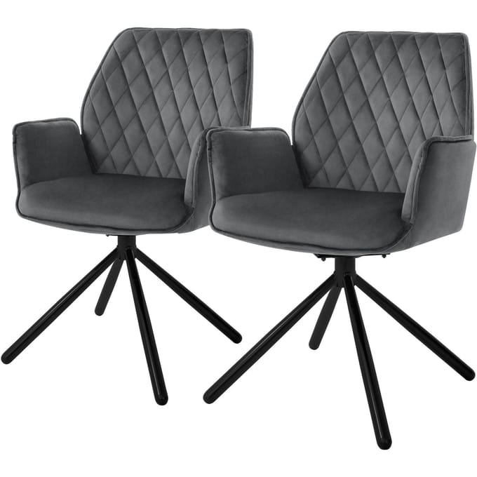 Set van 2 eetkamerstoelen Hale velvet | ML-Design