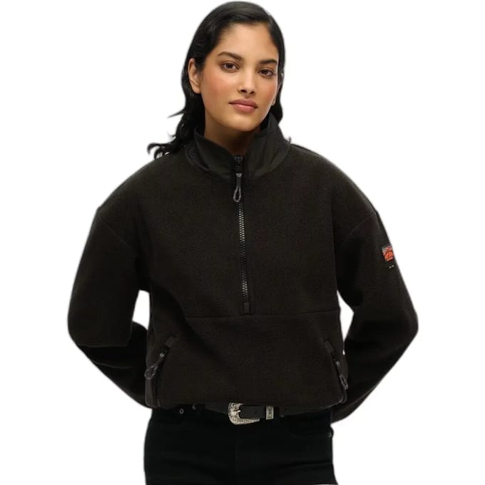 Superdry - Active fleecetrui met halve rits - Dames - Truien