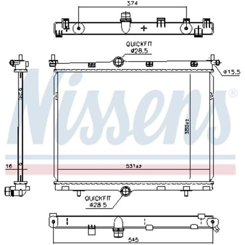 Radiator NISSENS 607030