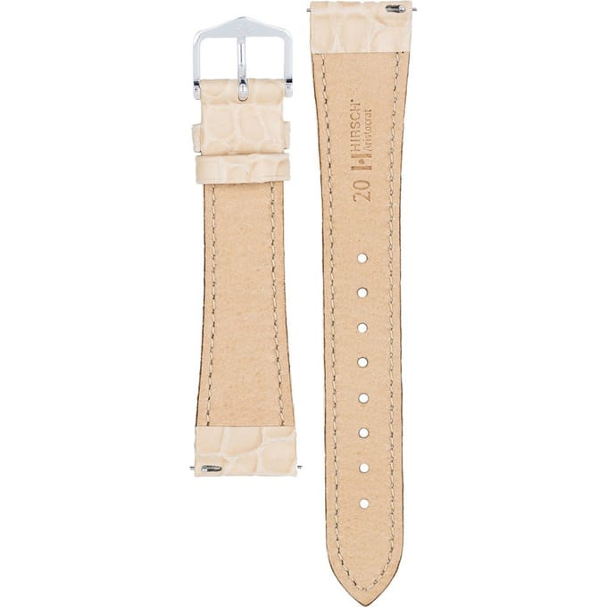 Hirsh Horlogeband Aristocrat Beige - Leer - 20mm