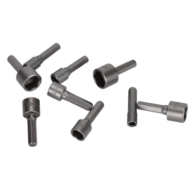 9 Stuks Dopbits 1/4 inch Zeskant Schacht Chroom-Vanadium Staal Schroevendraaierdoppen met Opberghouder