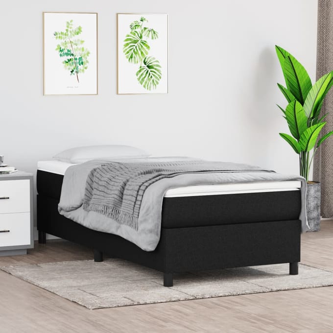 vidaXL - Boxspring - bed - 90x190 - cm - stof - zwart