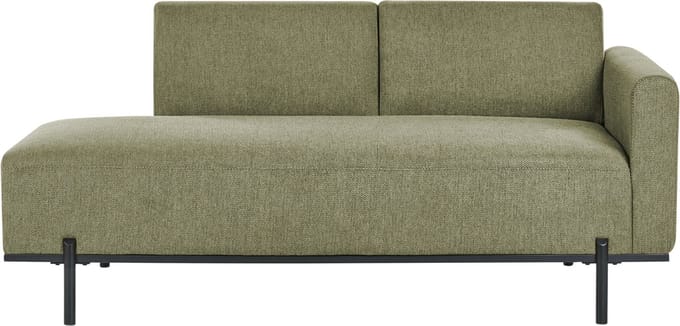 BELIANI SAVASSE - Chaise longue - Groen - Kunstlinnen