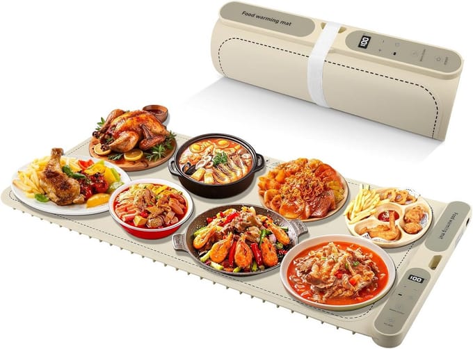 Elektrische Voedselwarmer met 9 Temperatuurstanden en Timer