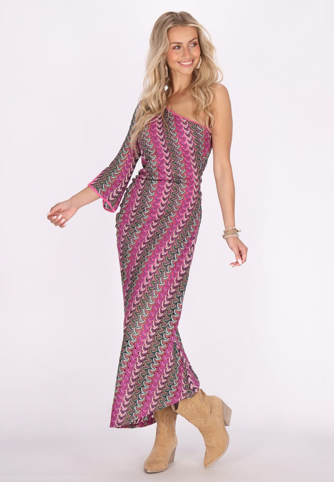 IZIA Jurk Dames Roze Veelkleurig