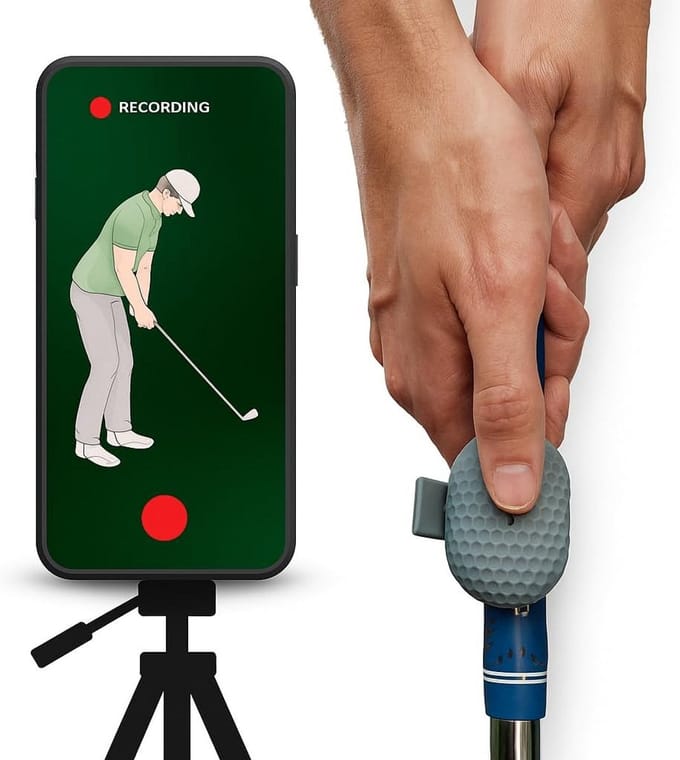 Golf Swing Camera Afstandsbediening - Golf Camera Shutter Swing Opname - Golf Swing Analyseren - Handsfree Opname Vanuit Grip