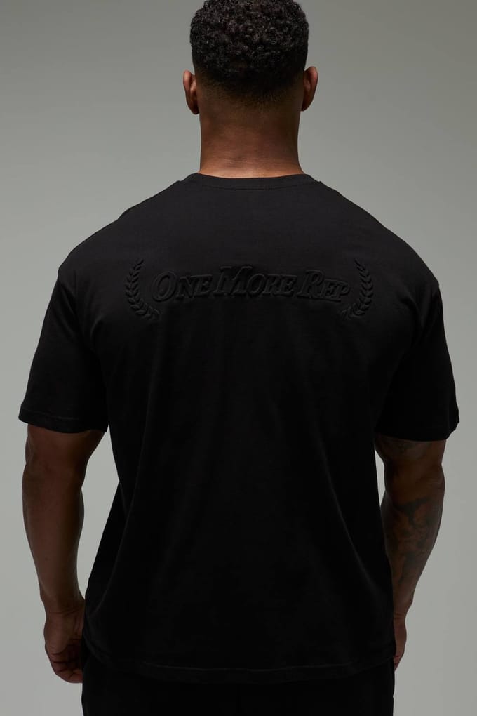 Nog Één Herhaling Oversized Geborduurd T-shirt | Black | Size Medium