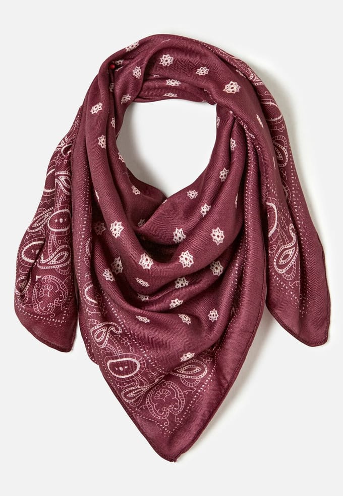 Damart - Sjaal met grafische print - Dames - Rood - Taille Unique
