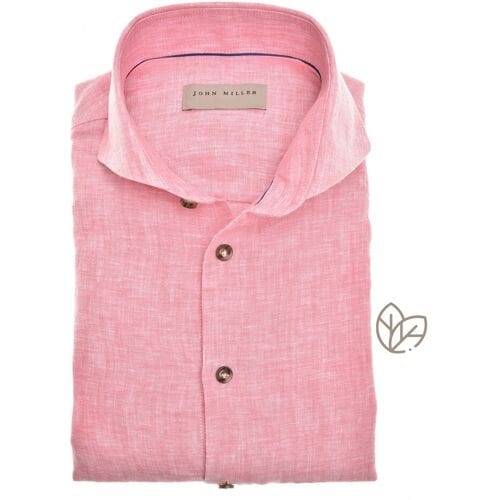 John Miller Overhemd Luxury Pure Linen Roze / male