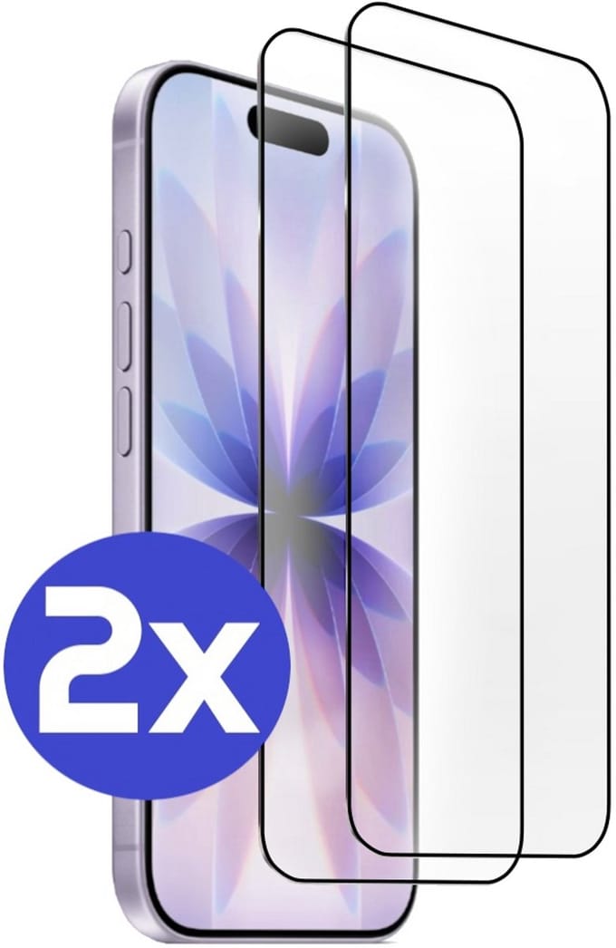 ArmorDrop Full Guard Screenprotector Geschikt Voor iPhone 17 - Gehard Glas - 2 Stuks
