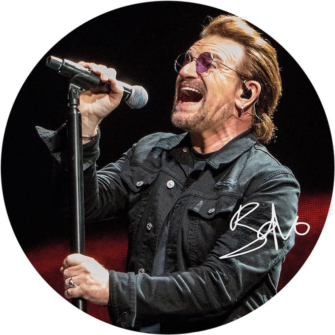 Signs USA - wandbord - dibond - Bono - U2 - Rond 20 cm