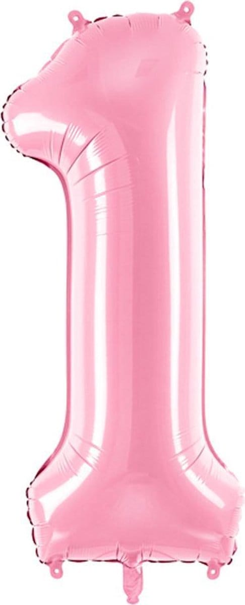 Cijfer 1 (86 cm) - Lichtroze