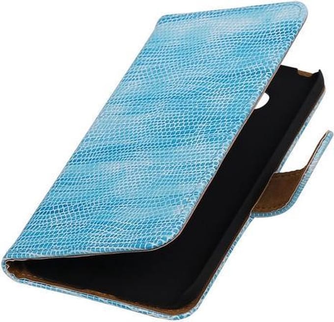 Turquoise Mini Slang booktype cover hoesje voor HTC One X9