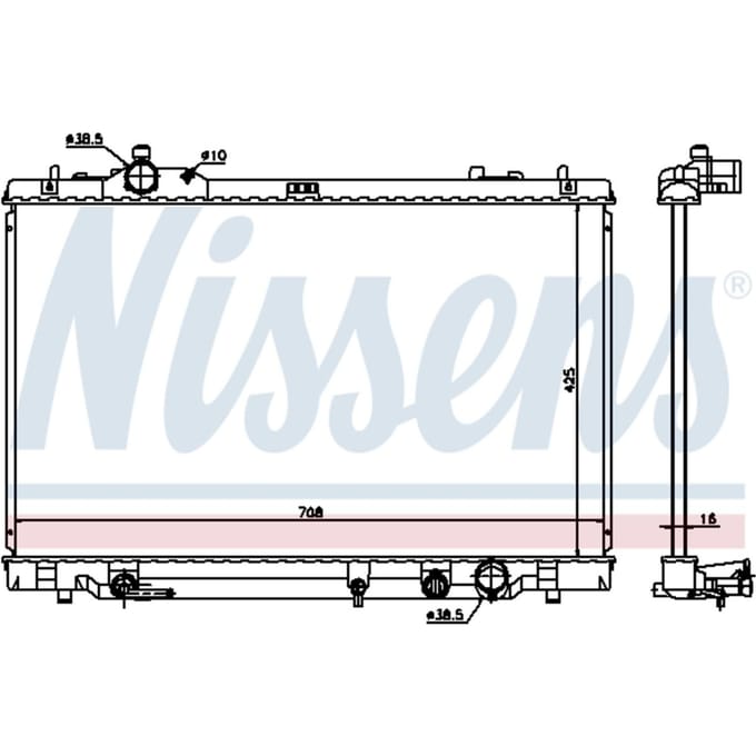 Radiator, motorkoeling NISSENS 646819