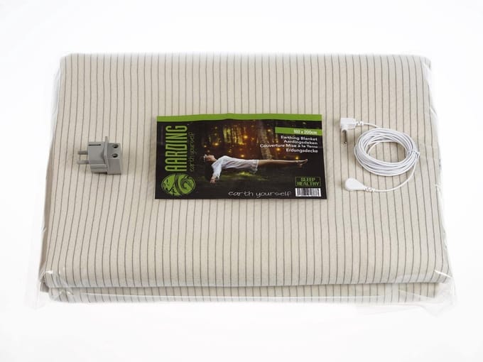 Aardingsdeken - fleece - 160 x 210 cm - wit