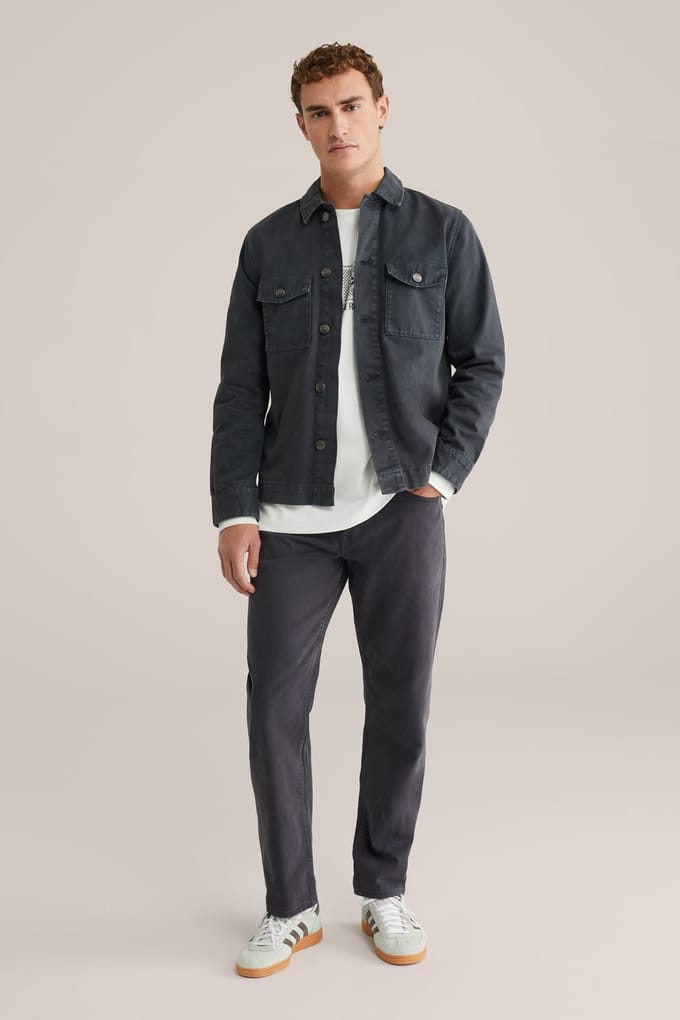We Fashion Overshirt Blue Größe: S | Casual hemden Outlet | Herren | Blau