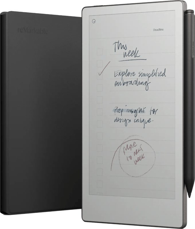 reMarkable Paper Pro Move met Book Case Leer Zwart