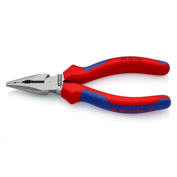Tang met lange neus L.145mm pol.multi-comp. huls zwart atram.KNIPEX