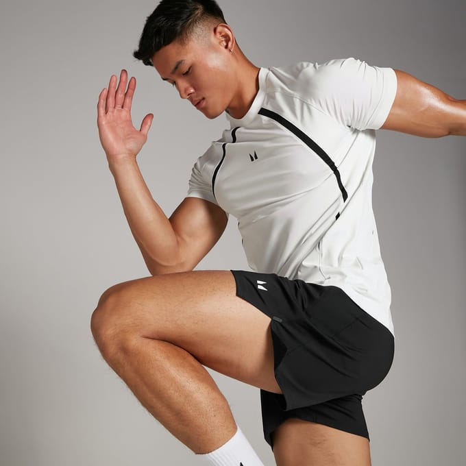 MP Heren Tempo Panel T-Shirt - Wit - S