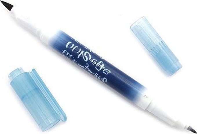 Sailor Mitsuo Aida Double-Sided, Japanese Brush Pen - Fine / Medium - Blue Body