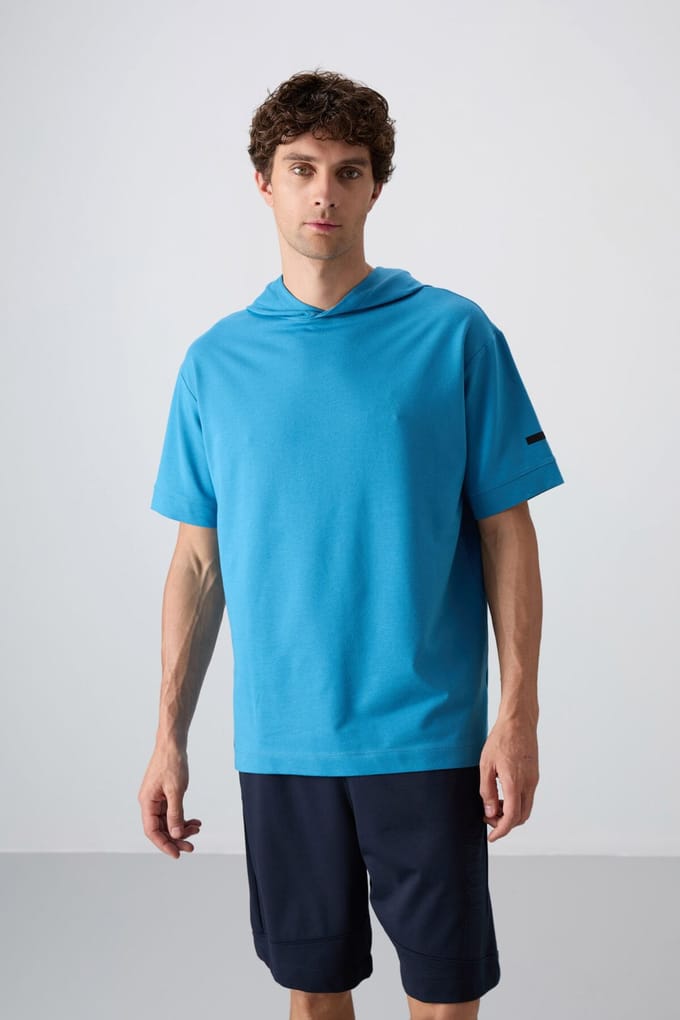 Oversized Hoodie T-Shirt met Korte Mouwen