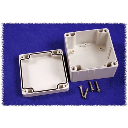 Hammond Electronics 1554E2GY Universele behuizing 90 x 90 x 60 Polycarbonaat Grijs 1 stuk(s)