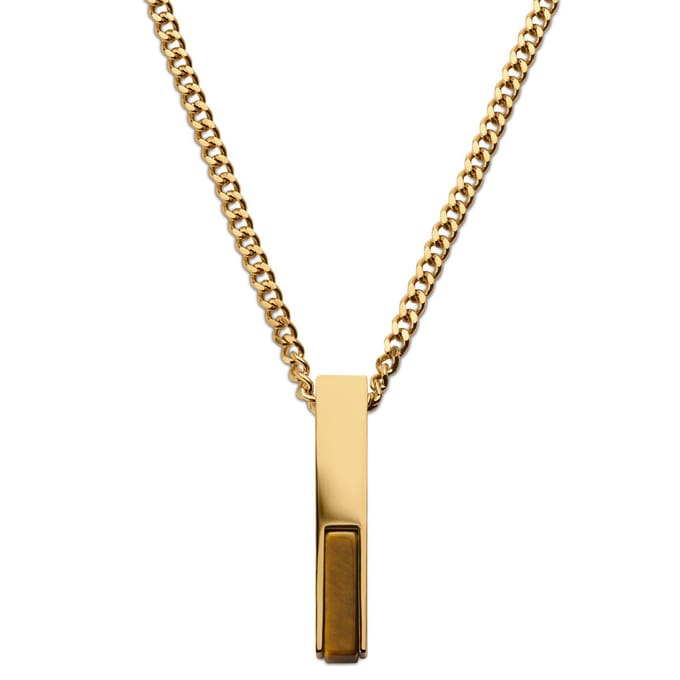 Cruz | Goudkleurige Ketting met Tijgeroog