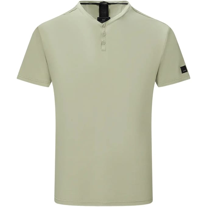 Heren Dewi T-shirt met korte mouwen en knoopsluiting