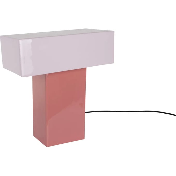 Leitmotiv Tafellamp Grato Recto - Roze - 32x15x35cm - Modern