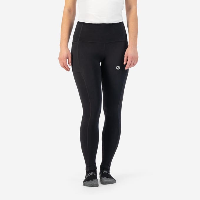 Rogelli Essential Dames Lange Hardloopbroek - Hoge Tailleband - Zwart