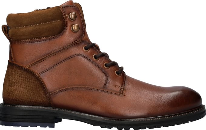Nelson Nile heren veterboot - Cognac - Maat 43