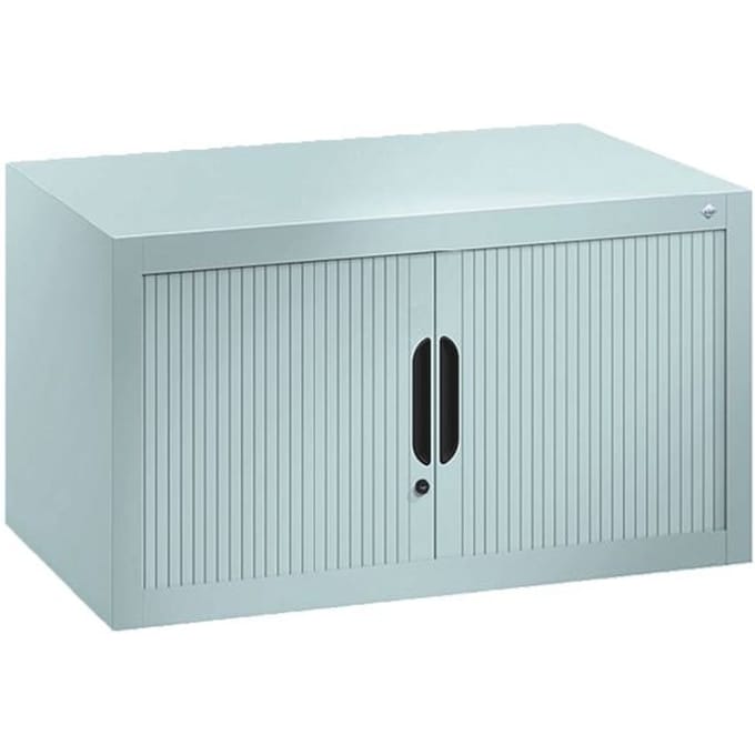 C + P Omnispace rolluikkast, afsluitbaar, B 800 x D 420 x H 450 mm, staal/kunststof, lichtgrijs