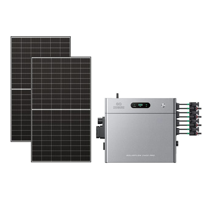 Zendure SolarFlow 2400 Pro - SolarFlow 2400 Pro (2.4 kWh) / Zonder batterij / 2*515W Bifacial Panel  (1300Wp Max)