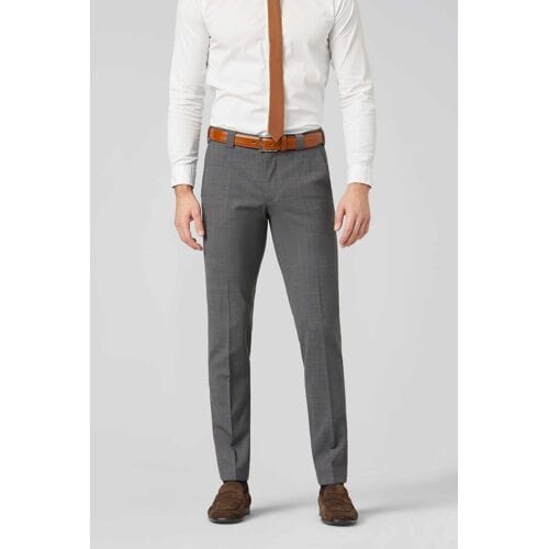 Meyer Broek Roma Fine Tropical Wool 4-Way-Stretch Midden Grijs / male