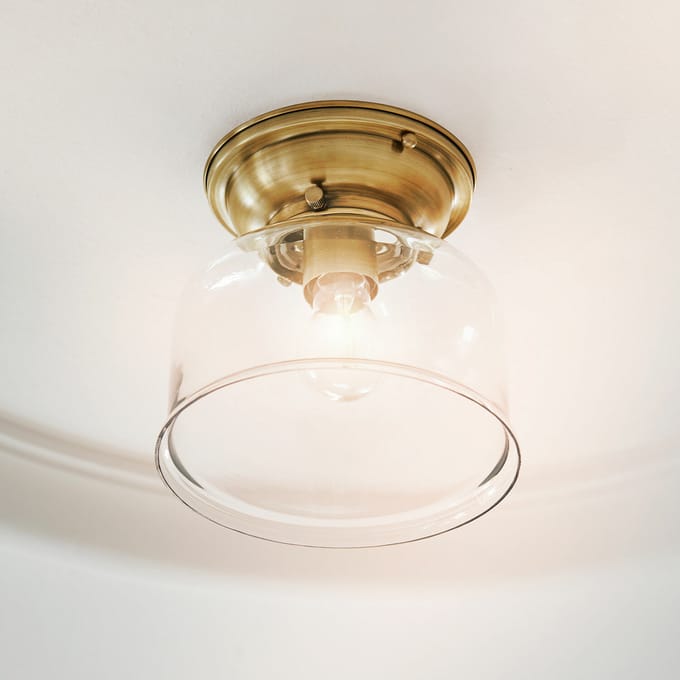 LOBERON Plafondlamp Amélor antiekmessing/helder