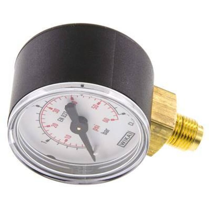 0..4 Bar Manometer Onderaansluiting Kunststof/Messing 40 mm Klasse 2.5