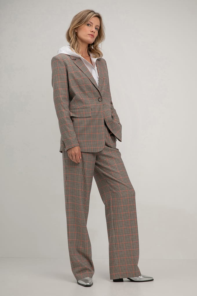 Josephine & Co Scott Pants Sand Check Maat: 44 | Outlet | Dames | Zand