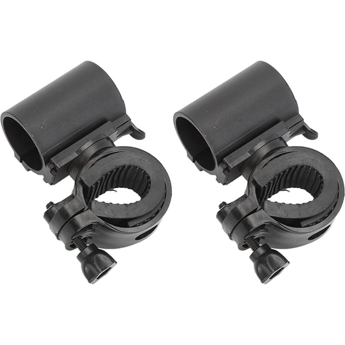 2 stuks Stokhouder voor Rolstoel Aandrijving Rollator Looprek 360 Graden Rotatie Universele Krukken Stok black