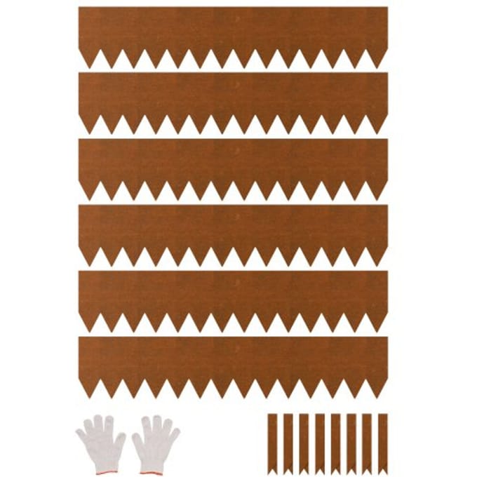 VEVOR Gazonrand, Pak van 6, 1016 x 203,2 x 1,5 mm, Metalen tuinafscheiding, Bedranding, Bloembedrand, Flexibele tuinrand, Gazonrand voor bloembedden, Tuinpadafscheiding